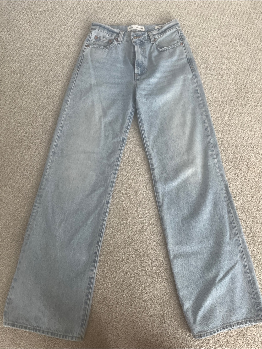 Denim Forum Light Blue Wide Leg Jeans